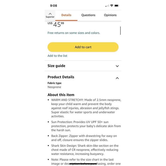 Wetsuit DIVE & SAIL Girls Kids 2.5mm Long Sleeve Thermal Swimsuit UV Protect XXL - Picture 6 of 7